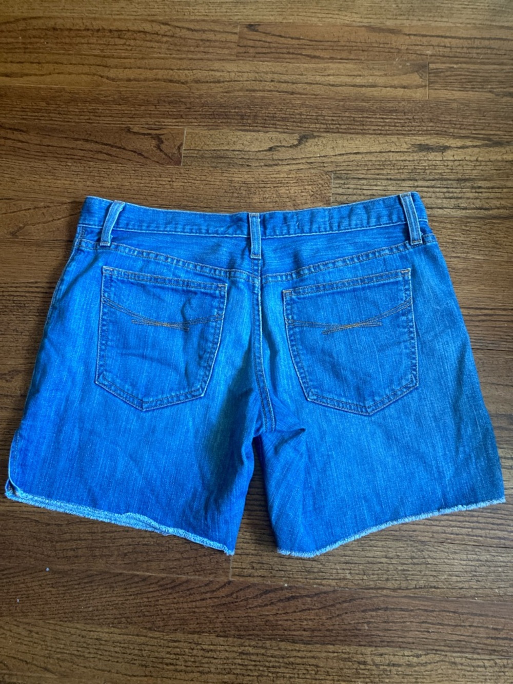 Blue Denim Jean Shorts - Classic Women's Jean Shorts - Picture 4 of 6